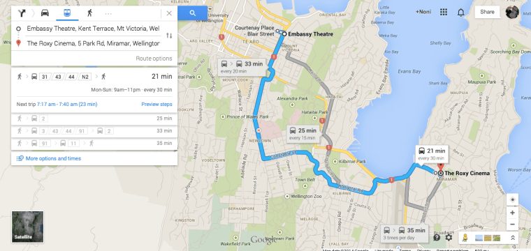 Look! Getting places is EASY. (Of course, I used it on my mobile, not the icky new desktop version. Yuck.)